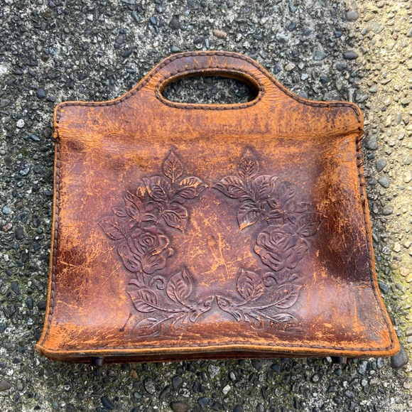 unbranded Handbags - Vintage Brown Leather Satchel handbag